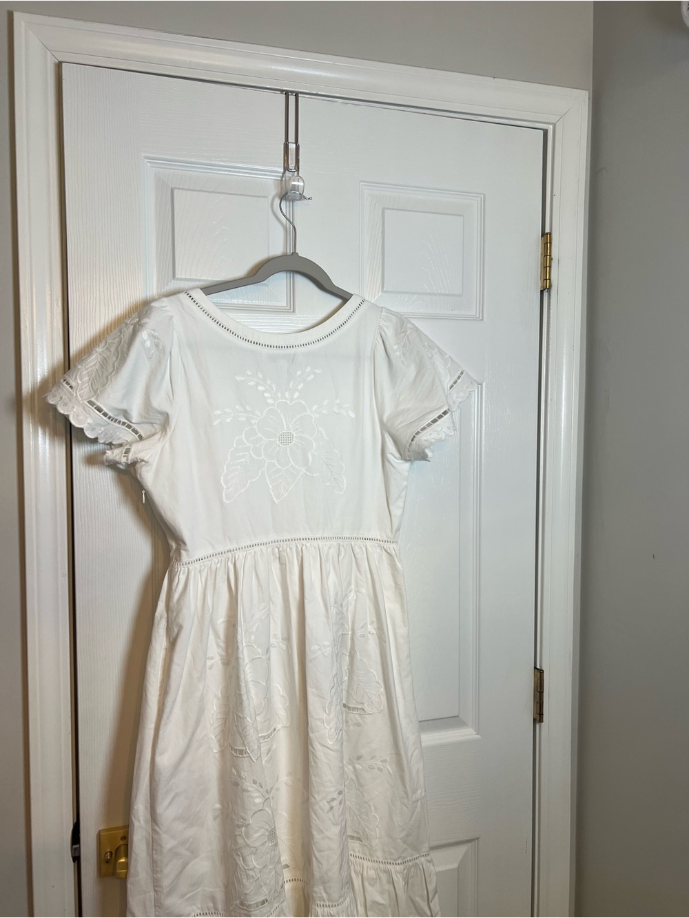 Hunter Bell Marley Flutter-Sleeve Embroidered Eyelet Midi Dress - Picture 11 of 13
